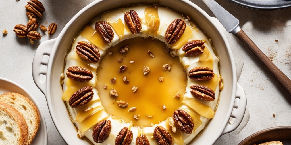 Baked Brie with honey and walnuts