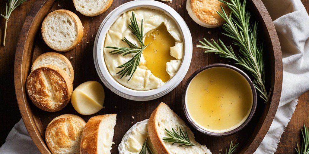 Baked Camembert with rosemary and garlic