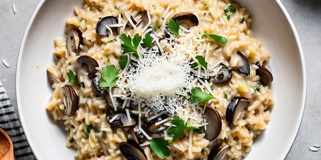 Mushroom and Parmesan risotto