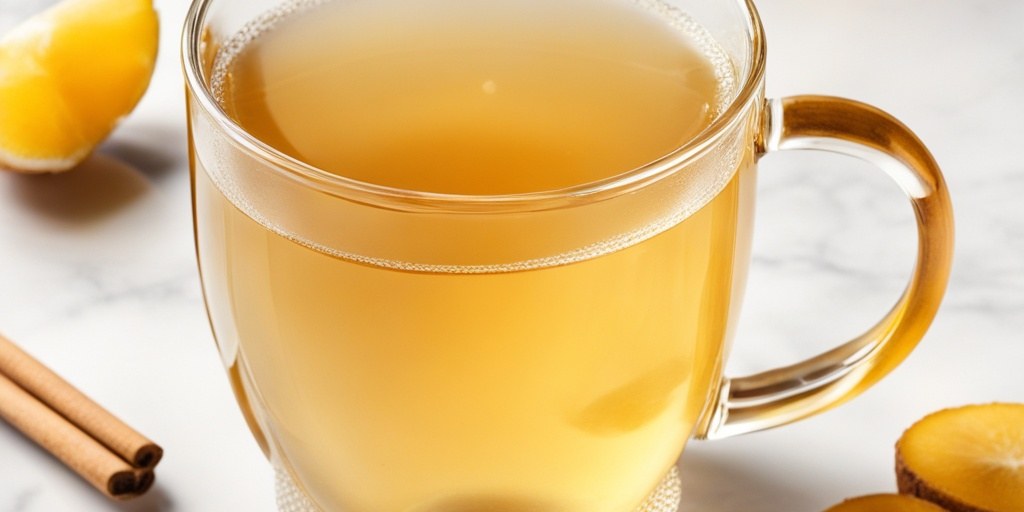 Fresh ginger and honey tea