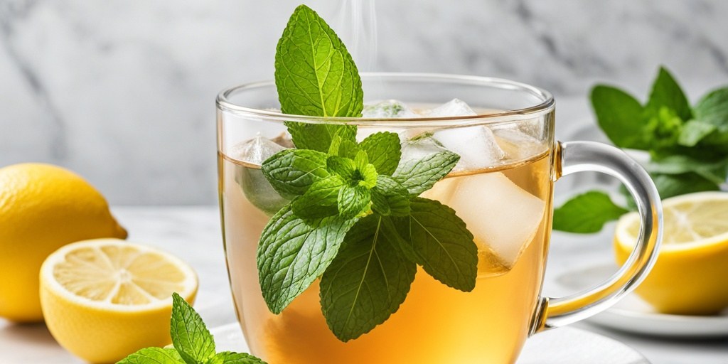 Peppermint and lemon infusion