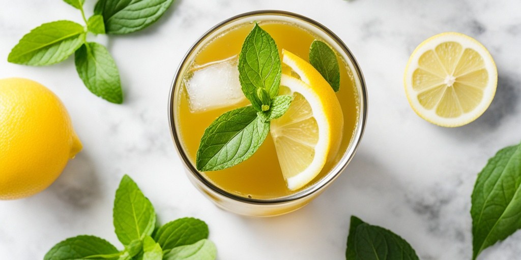 Iced green tea lemonade