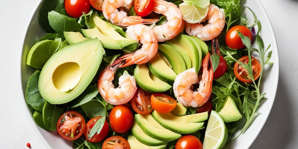 Prawn and avocado salad