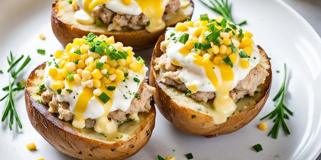 Tuna and sweetcorn jacket potato