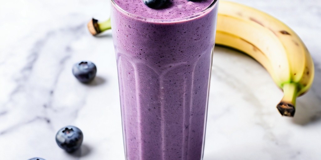 Blueberry and banana smoothie