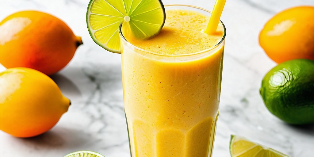 Mango and lime smoothie
