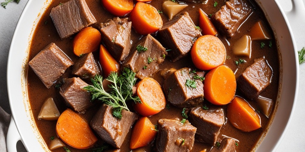 Slow-cooked beef stew