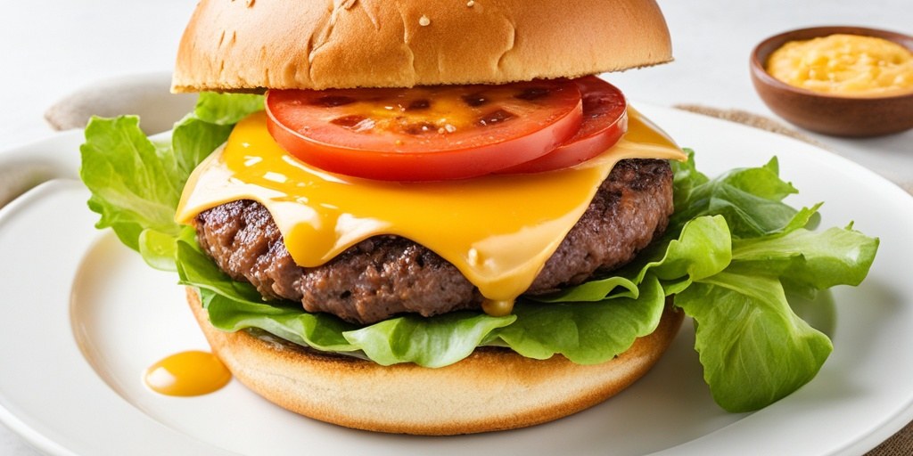 Well-done beef burgers