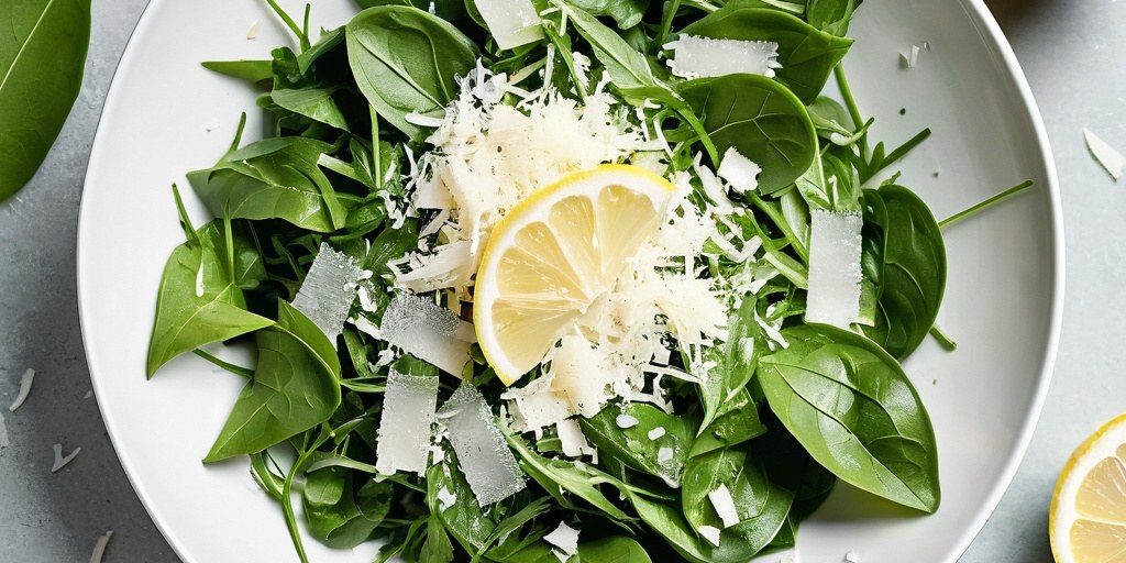 Rocket, Parmesan, and lemon salad