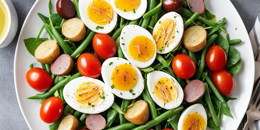 Niçoise-style salad with tuna and egg