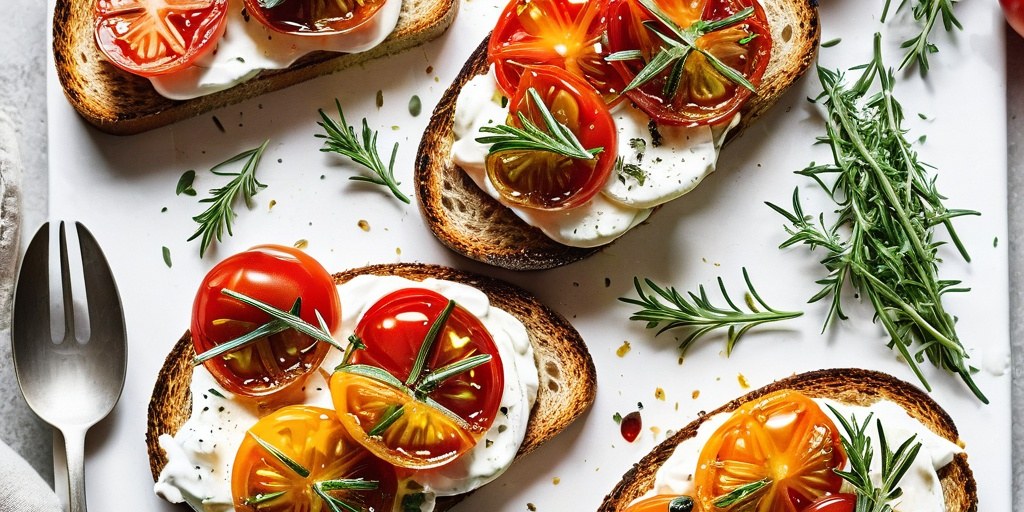 Simple roasted tomatoes on sourdough